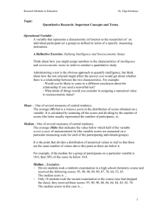 Quantitative Research Key Concepts