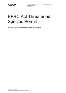 EPBC Act Threatened Species Permit