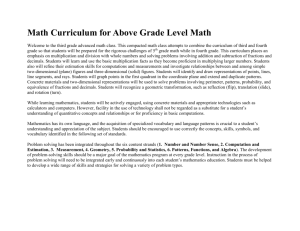 Above Grade Level Math Curriculum