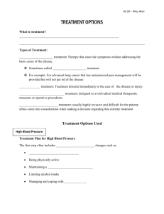 Treatment Options Student Notes