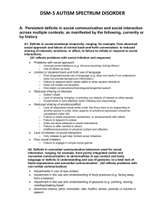 DSM-5 Autism Diagnosis criteria