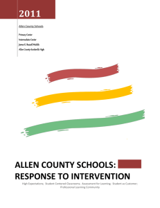 District RTI Plan - Allen County Schools