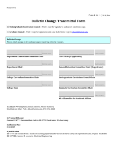 Bulletin Change Transmittal Form