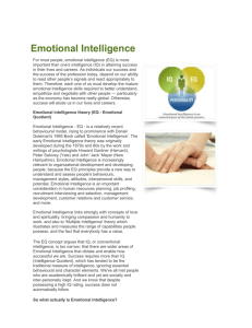 Emotional Intelligence Effects