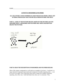 Dehydration Synthesis and Hydrolysis Practice