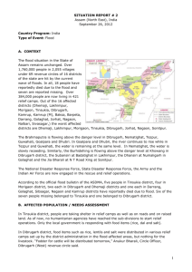 SITUATION REPORT # 2 Assam (North East), India September 26