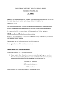 Patient Group Meeting Minutes March 2015