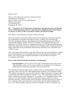 Comment Letter to U.S. Department of Education