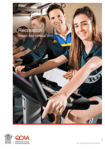 Recreation activities - Queensland Curriculum and Assessment