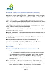 Framework for Sustainable Development in Ireland – key points