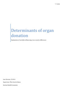 Determinants of organ donation