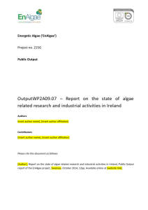 Ireland Algae Market Assessment - AIN – The Algal Information