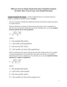 Population standard deviation