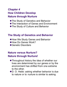The Study of Genetics and Behavior
