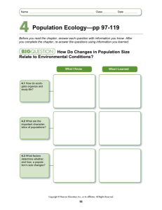 Population Ecology—pp 97-119