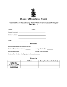 The Chapter of Excellence Award Award