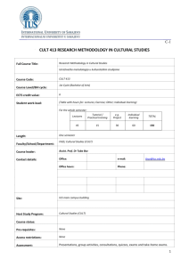 33.CULT 413 research methodology in cultural sciences