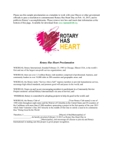 Rotary Has Heart Proclamation - Zones 33-34