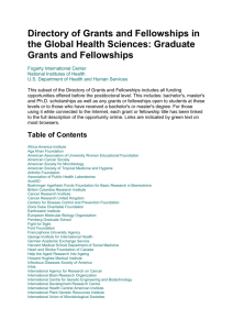 Graduate Grants and Fellowships