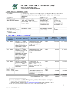 FINANCING PLAN (IN US$): - Global Environment Facility