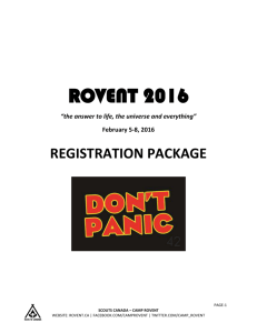 ROVENT Registration Package – 2016