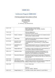 Conference Program ICBMB 2015