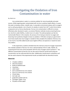 Investigating the contamination of groundwater by
