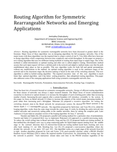 Routing Algorithm for Symmetric Rearrangeable Networks and