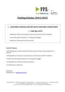 LEOPARDI`S HOUSE AND RECANATI HISTORIC DOWNTOWN