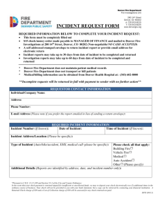 Fire Incident Request Form - City and County of Denver