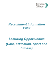 Recruitment Information Pack