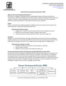 Autism and PDD Fact Sheet
