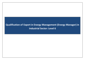 Qualification of Expert in energy management (Energy