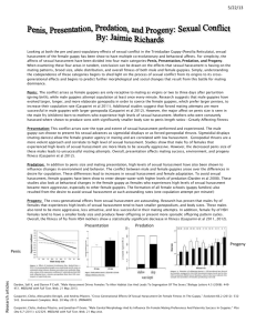 Sexual conflict in guppies