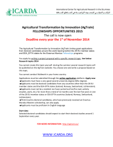 Agricultural Transformation by Innovation (AgTraIn) - icarda