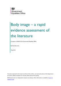 Body image * a rapid evidence assessment of the literature