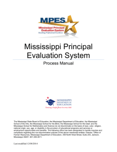 MPES Process Manual - Mississippi Department of Education