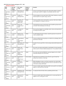 SOCCER GOAL Deaths and Injuries 1979 – 2012 38 Deaths, 56