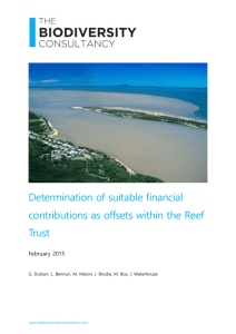 Determination of suitable financial contributions as offsets within the