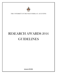 Research Award Guidelines - The University of the West Indies at St