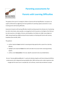 Parenting Assessments for Parents with Learning Difficulties