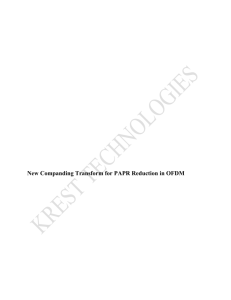 New Companding Transform for PAPR Reduction in OFDM Abstract
