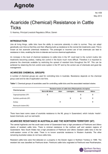 Acaricide (Chemical) Resistance in Cattle Ticks DOCX