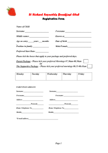 application form - St Richard Reynolds Catholic College