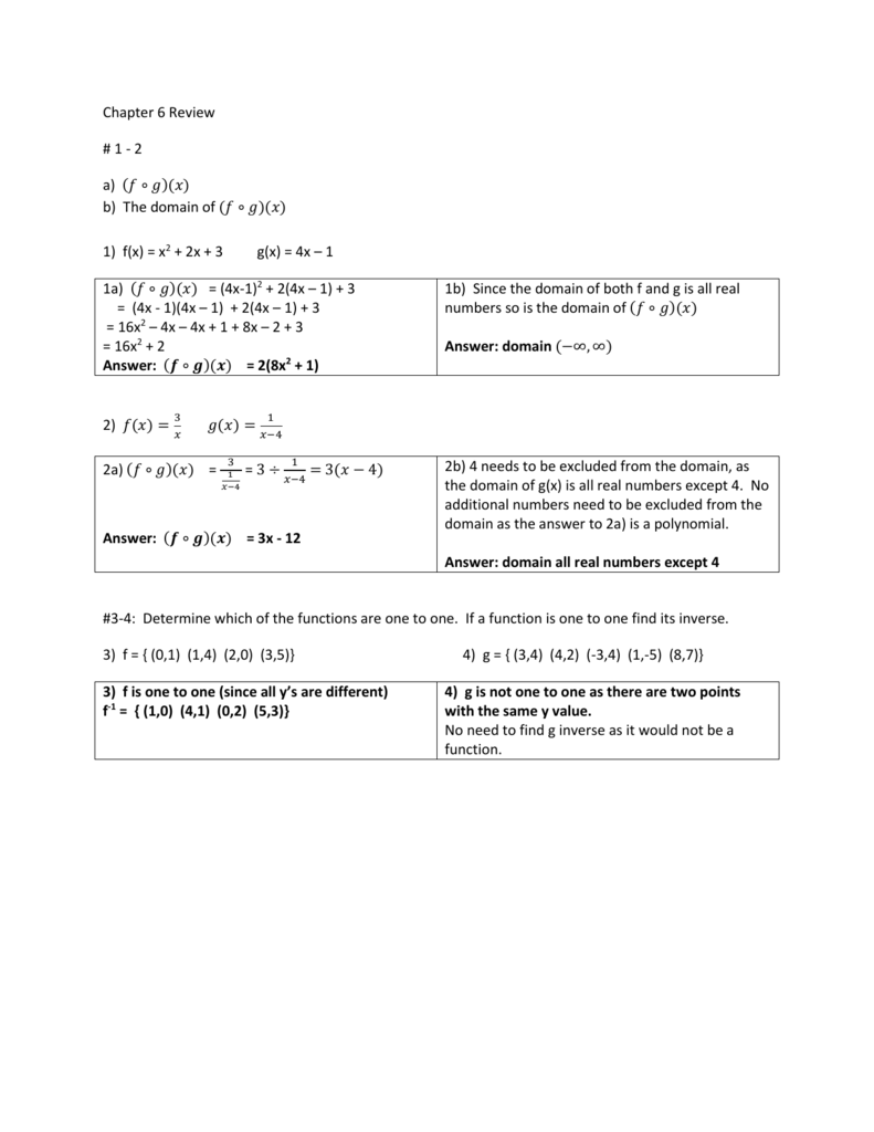 Chapter 6 Review Solutions