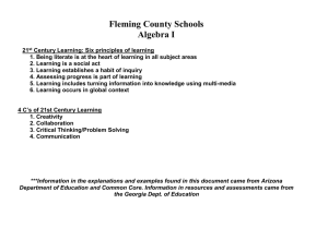 Algebra I - Fleming County Schools