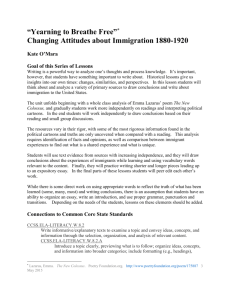 Changing Attitudes about Immigration 1880-1920