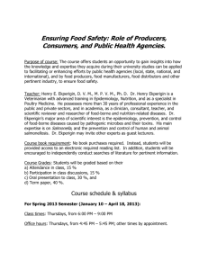 Ensuring Food Safety: Role of Producers, Consumers, and