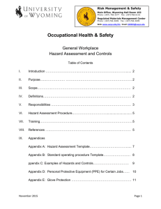 General Workplace Hazard Assessment