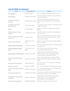 List Of NGO In Chennai